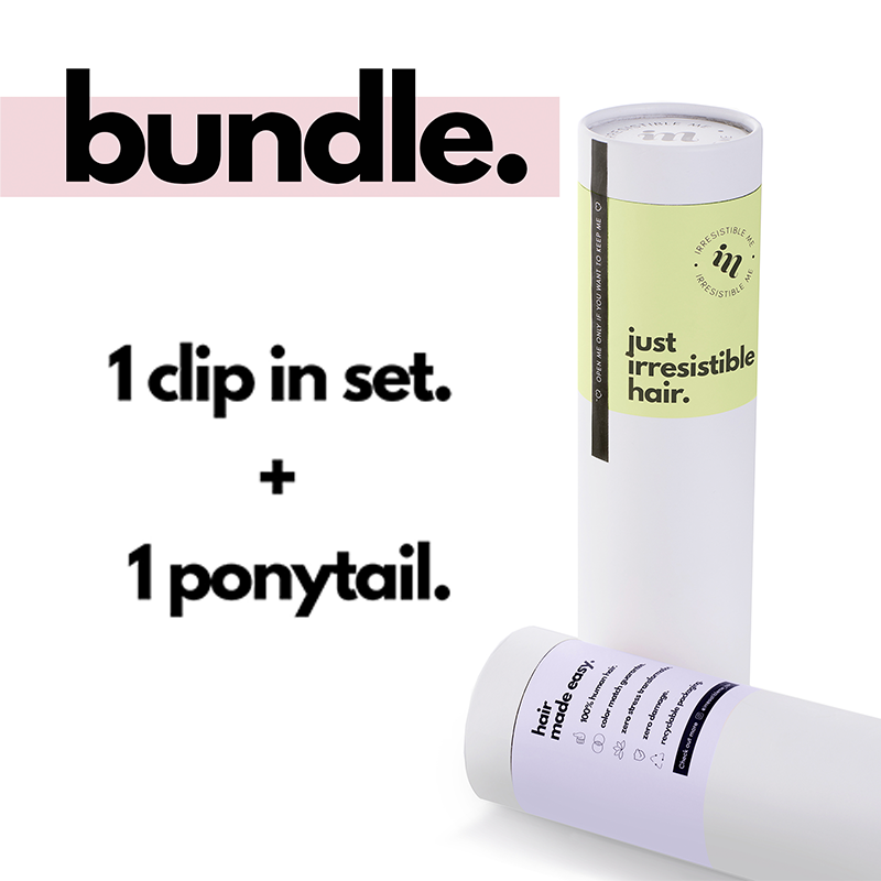 clip-in & pony bundle: pick your color.