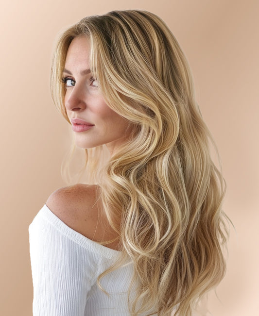 clip-in hair extensions #22 dirty blonde.