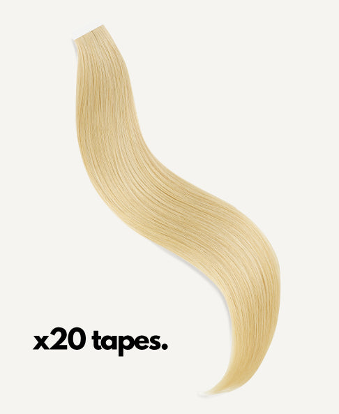 tape-in hair extensions #613 light blonde.