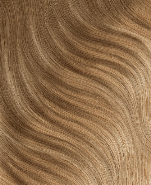 invisible clip-in hair extensions #7r14 teddy blonde balayage.
