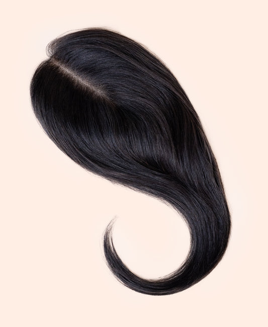 hair topper 12" natural black (#1b).