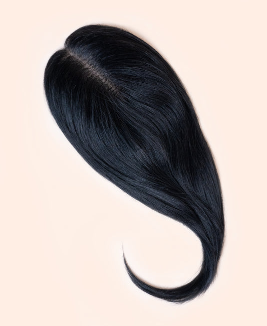 hair topper 12" jet black (#1).