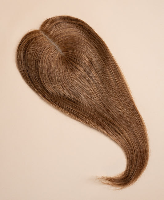 premium hair topper 14" light brown (#6).