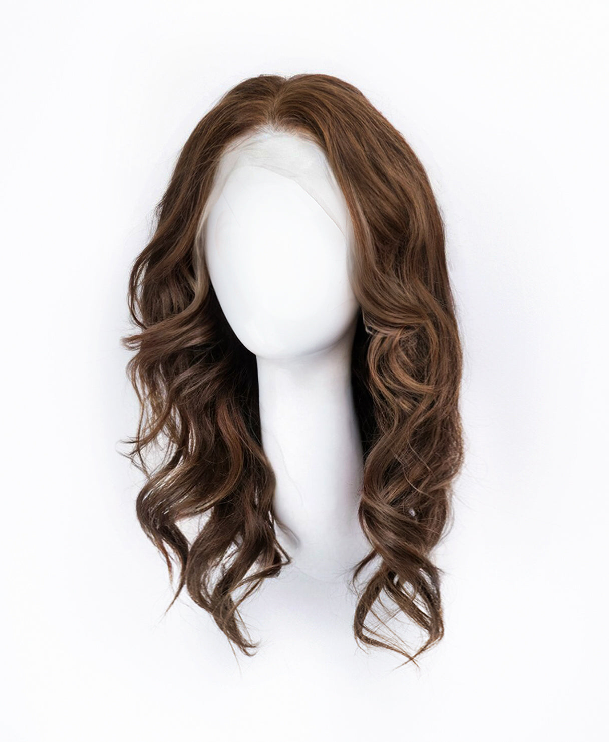 human hair wig on a stand