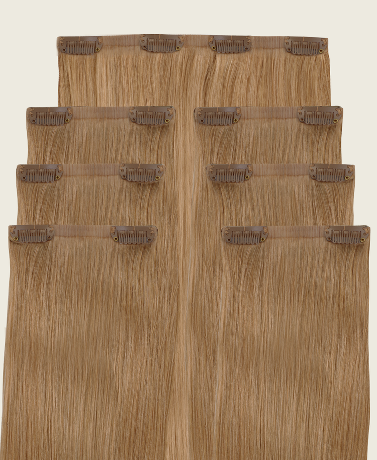 invisible clip-in hair extensions #14 medium blonde.