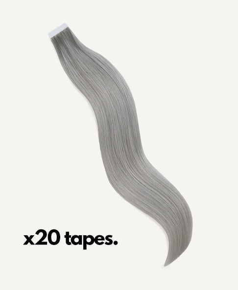 tape-in hair extensions salt & pepper.