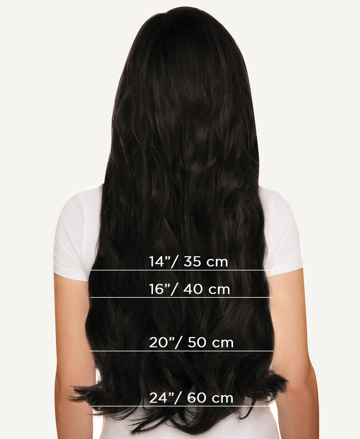 Natural outlet Black Clip in Hair Extensions 24